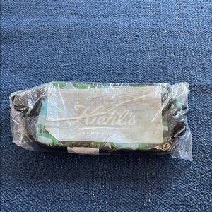 Kiehl's Stylish Black and Green camo makeup Bag